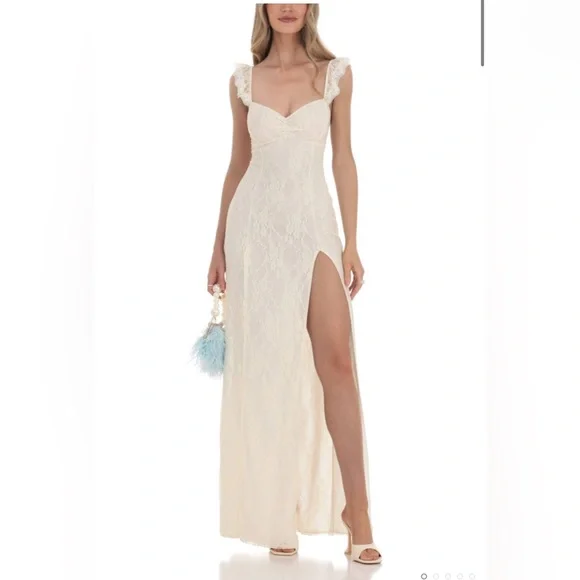chinese dress ladies Amazon.com: Lucy in the Sky Becca Wrap Ruffle Dress main image 1